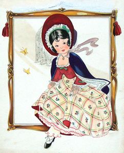 Grandma sitting in a frame art by E Dorothy Rees