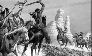 An Encounter in the Wild West art by Severino Baraldi