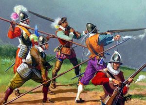 Spanish Musketeers art by Severino Baraldi