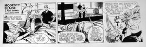 Modesty Blaise daily strip 5185 art by Neville Colvin