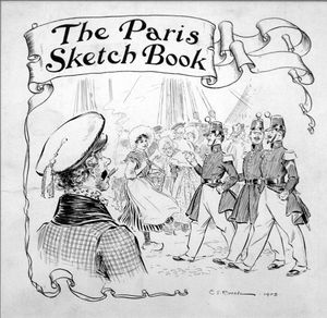 The Paris Sketch Book Title Page art by Charles Edmund Brock
