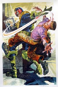 Judge Dredd Bad Manners page 4 art by John M Burns