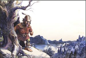 High Above the Town art by Geoff Campion