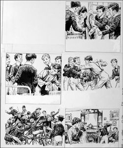 The Fifth Form at St. Dominic's - Weir (TWO pages) art by Cecil Doughty