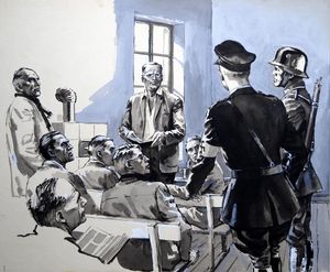 He Defied Hitler art by Neville Dear