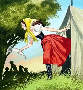 Three Soldiers: Getting The Horn art by Ron Embleton