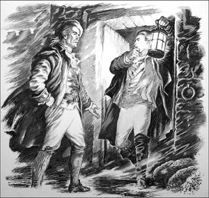 Terror at Ticonderoga art by F R Exell