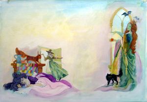 Snow White - Snow White Is Poisoned By The Evil Queen art by Gwen Green
