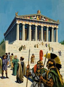 The Parthenon art by Harry Green