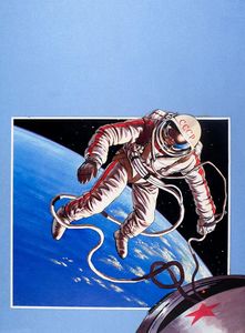 Space Walk art by Wilf Hardy