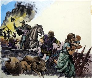 Saxon Raiders art by Peter Jackson
