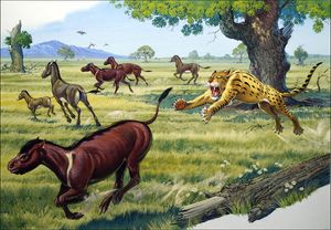 Hunter and Hunted art by Bernard Long