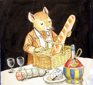 The Wind in the Willows: Rat unpacks his shopping art by Philip Mendoza