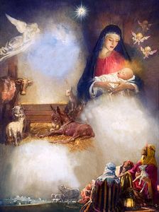 The Nativity: Inside the Crib art by John Millar Watt