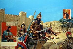 The Golden Age of Babylon - King Hammurabi art by Roger Payne