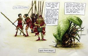 Fairy Wars: Dog Rose Pikemen and Wolf Spider Archers art by Chris Riddell