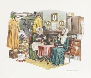 Martin Chuzzlewit - Taking Tea art by Ron Embleton