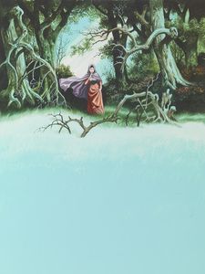 Snow White in the Forest art by Ron Embleton
