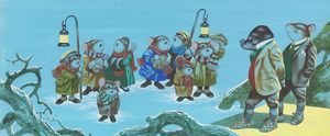 The Wind in the Willows - The Carol Singers art by Ron Embleton