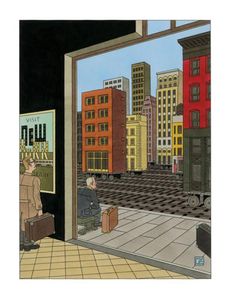 New York by Train art by Joost Swarte