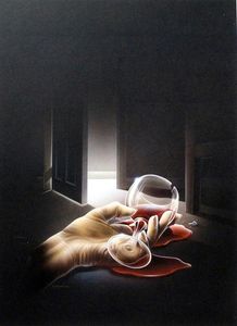 Murder by the Glass book cover art art by David Templeton