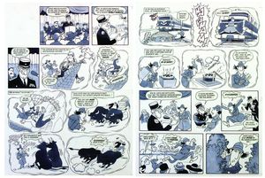 Inspector Gadget from 'Look In' 4  (TWO pages) art by Bill Titcombe