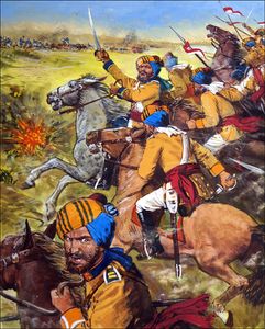 War in The Punjab art by Clive Uptton