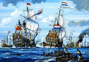 Naval Battle art by John S Smith