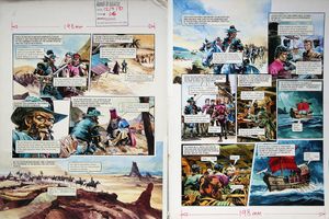 The Evil Phonic Pirates from 'The Tharvs' (TWO pages) art by Gerry Wood