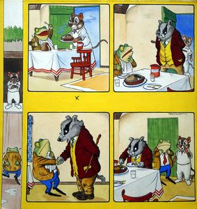 The Wind In The Willows: Mr Toad's Dinner art by Peter Woolcock