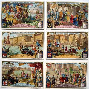 Flourishing Towns In The Middle Ages (1907) (6 cards)