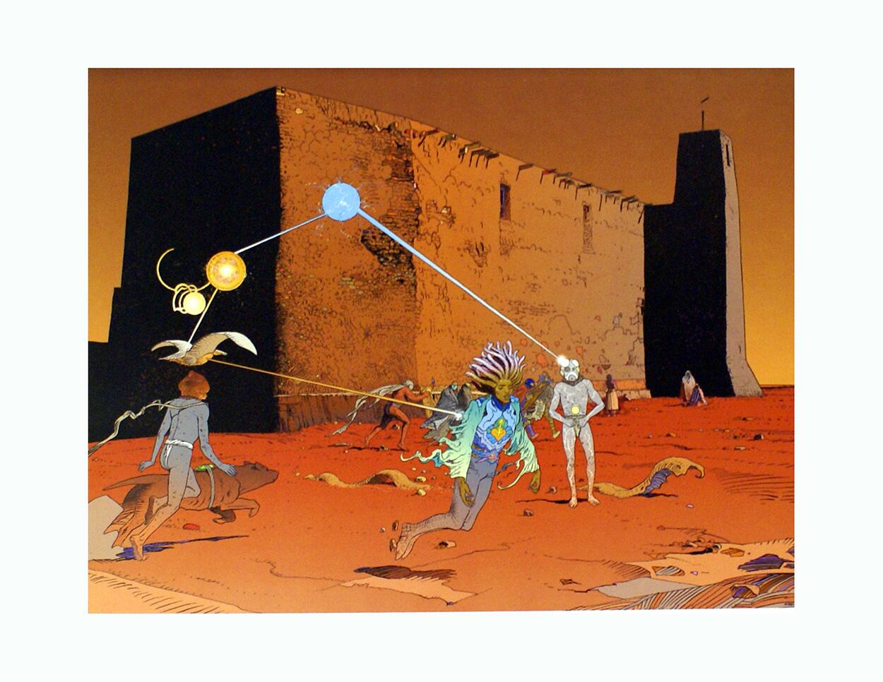 Hendrix - Spanish Castle Magic art by Moebius (Jean Giraud)