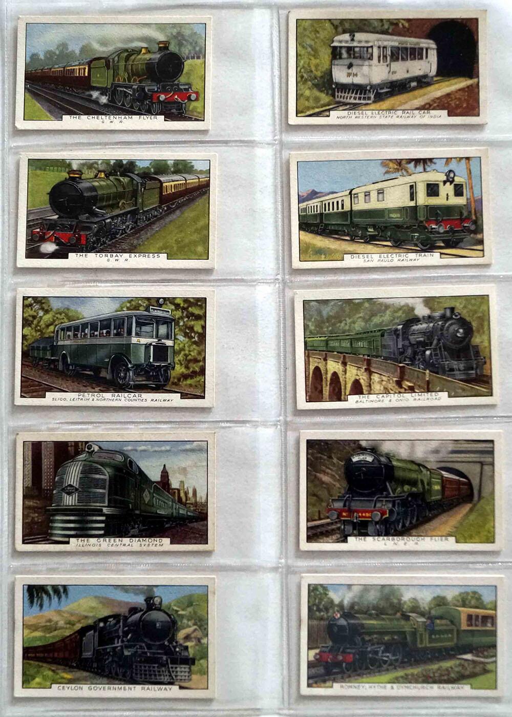Full Set of 48 Cigarette Cards: Trains of the World (1937) (48 cards) by Various