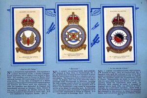 Complete Set of 50 RAF Badges Cigarette cards in album (1937) (50 cards) by Various