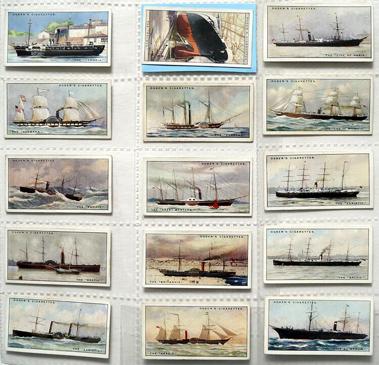 Complete Set of 50 'The Blue Riband Of The Atlantic' Ogden's Cigarette Cards (1929)