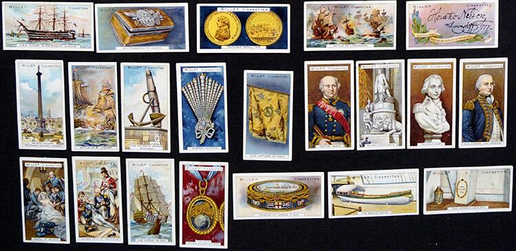 Complete Set of 50 'Nelson Series' Wills Cigarette Cards (1905)