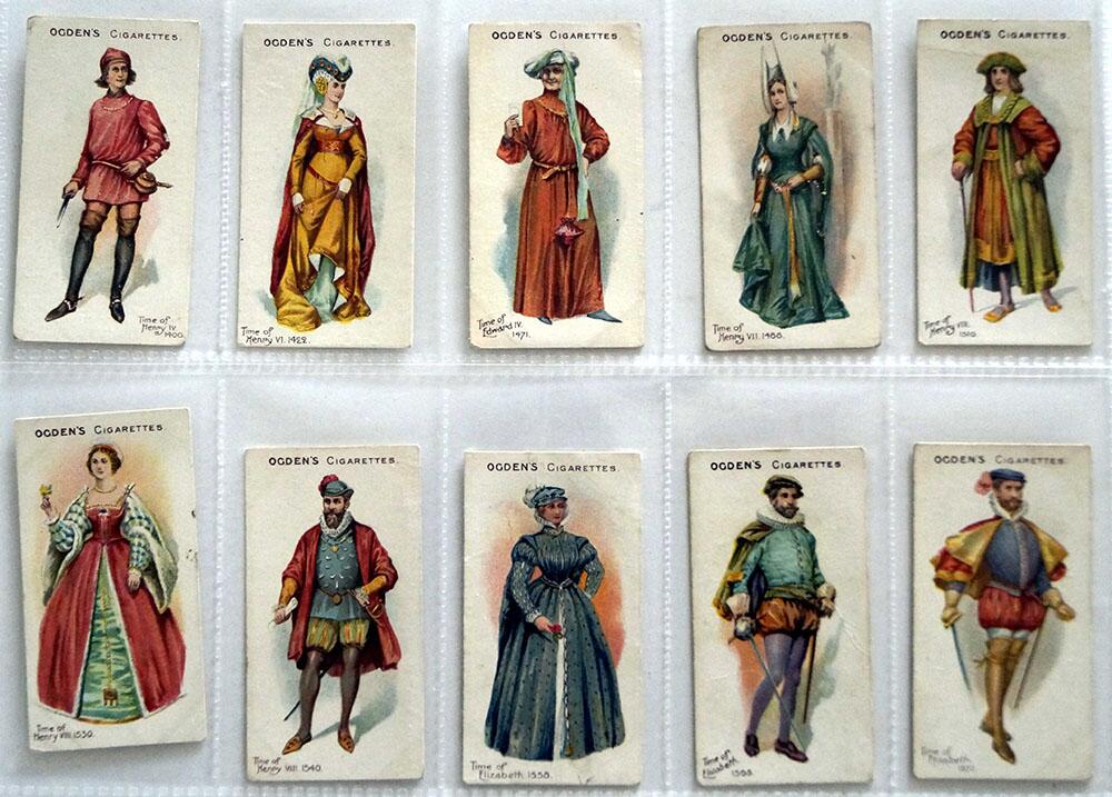 Full Set of 50 Cigarette Cards: British Costumes From 100 BC to 1904   (1905) by Various