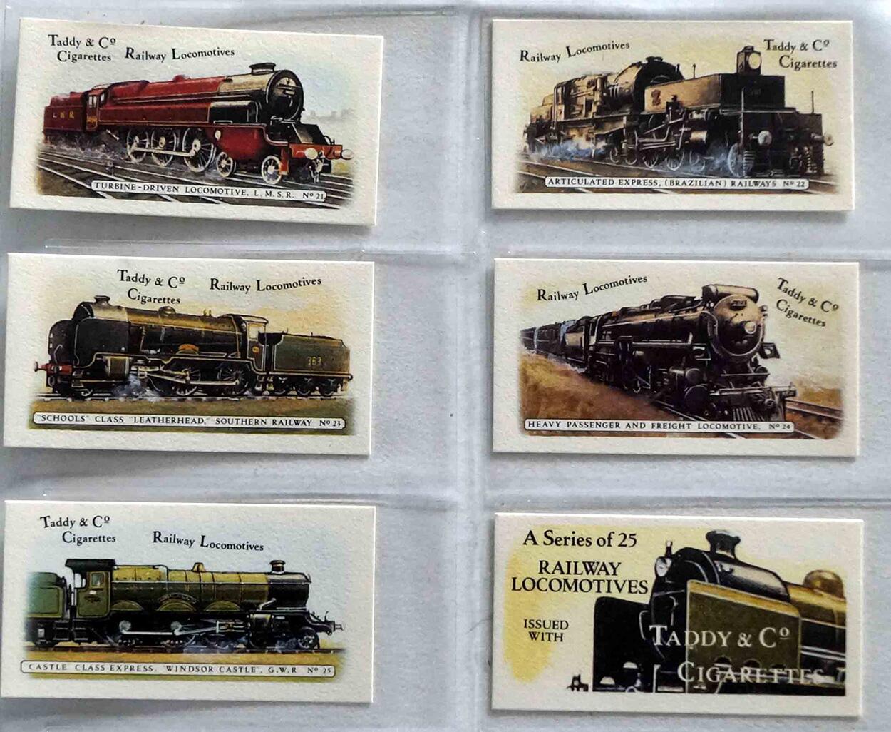 Full Set of 25 Cigarette Cards: Railway Locomotives (1980) by Various