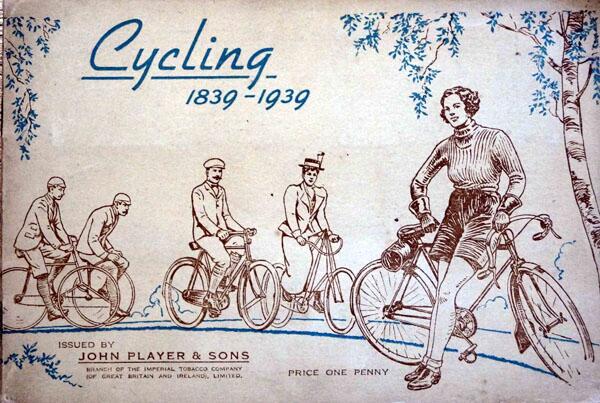 Album cover, Complete Set of 50 Cycling 1839 - 1939 Cigarette cards in album (1939)