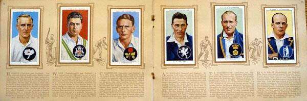 cricketers 1938 cigarette cards Complete Set of 50 Cricketers (1938) Cigarette cards in album (1938) by  Various at The Book Palace