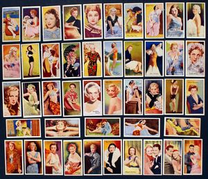 Complete Set of 96 Cigarette Cards: Famous Film Stars