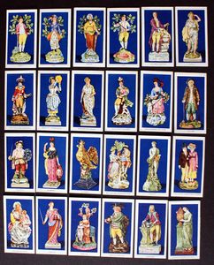 Complete Set of 24 Cigarette Cards: Old Staffordshire Figures