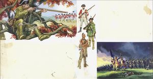 Redcoats and French Civil War art by Ron Embleton