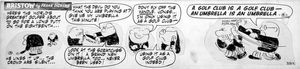 Bristow daily newspaper strip: Golf Club art by Frank Dickens
