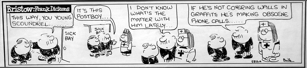 Bristow daily newspaper strip #5826A art by Frank Dickens