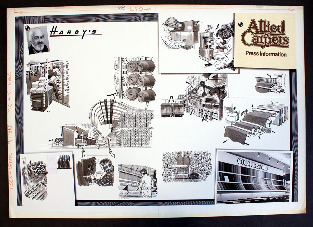 Hardy's Drawing Board: 'Carpets' art by Wilf Hardy