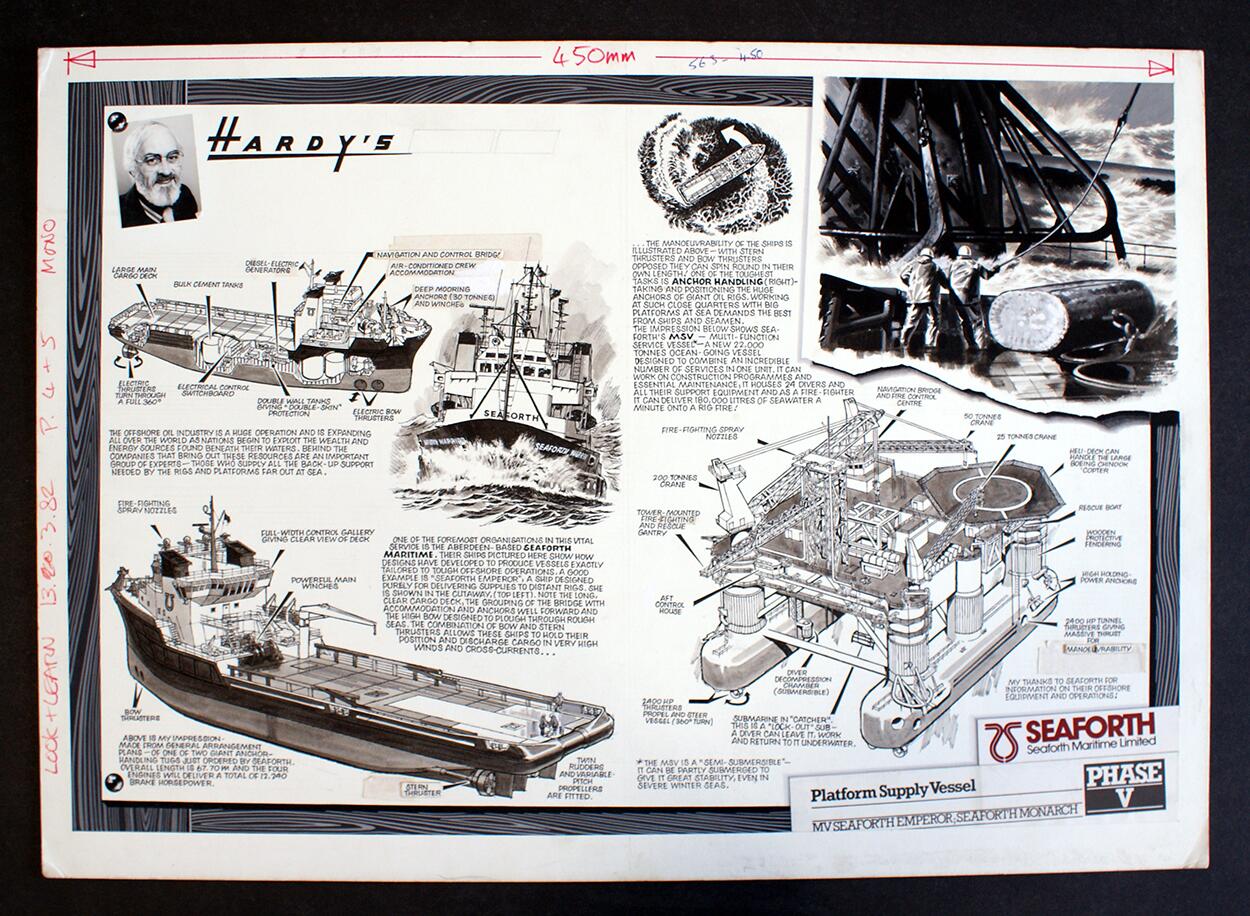 Hardy's Drawing Board: 'Oil' art by Wilf Hardy