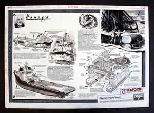 Hardy's Drawing Board: 'Oil' art by Wilf Hardy