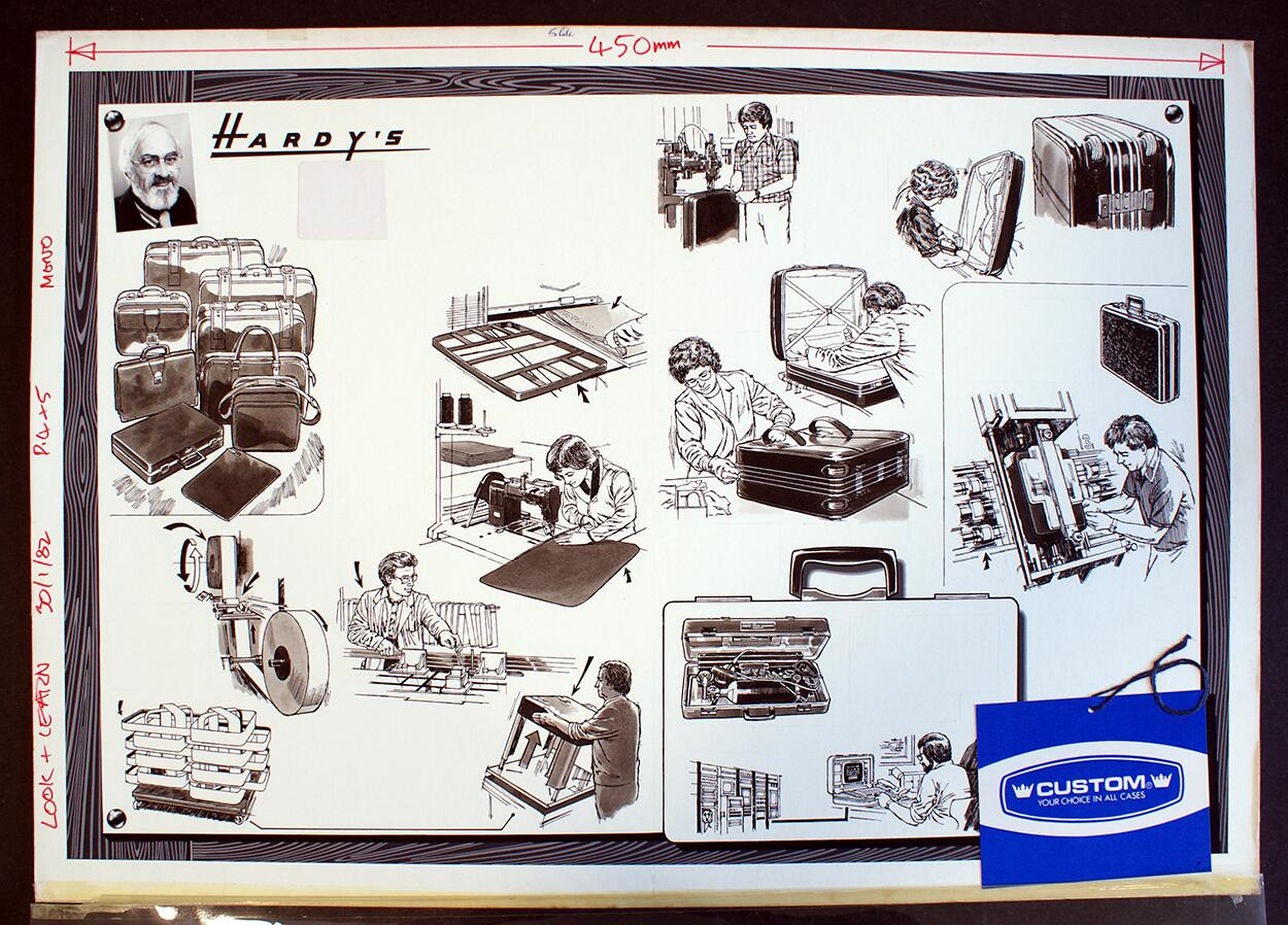 Hardy's Drawing Board: 'Carrying Cases' art by Wilf Hardy