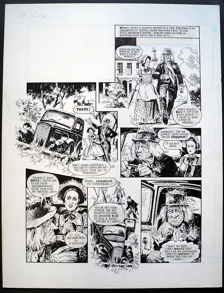 Worzel Gummidge: Takin Aunt Sally For A Spin art by Mike Noble